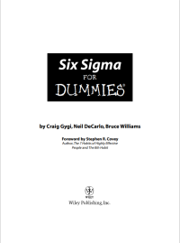 Six Sigma For Dummies